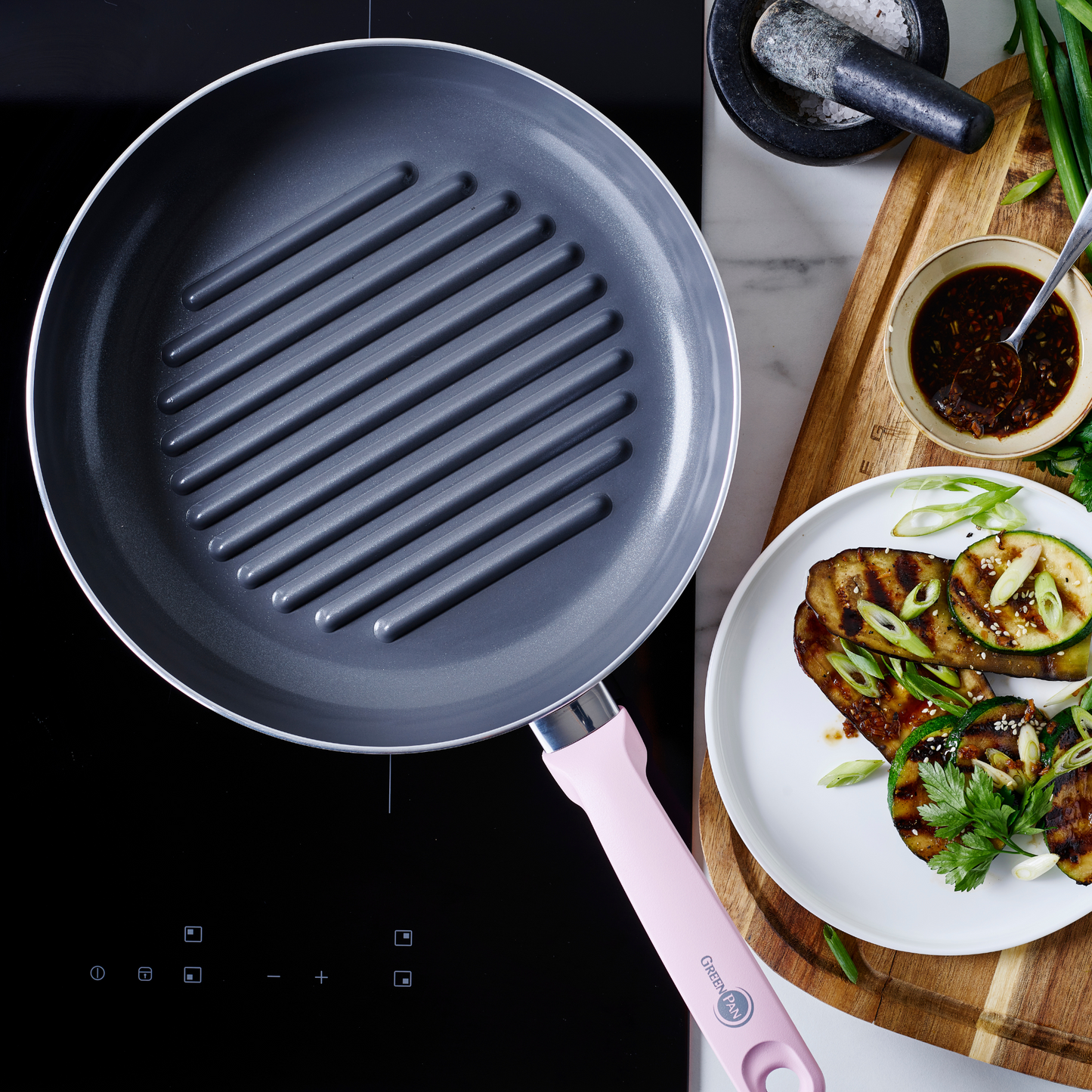 Greenpan Torino Pink - Chảo nướng (28cm)