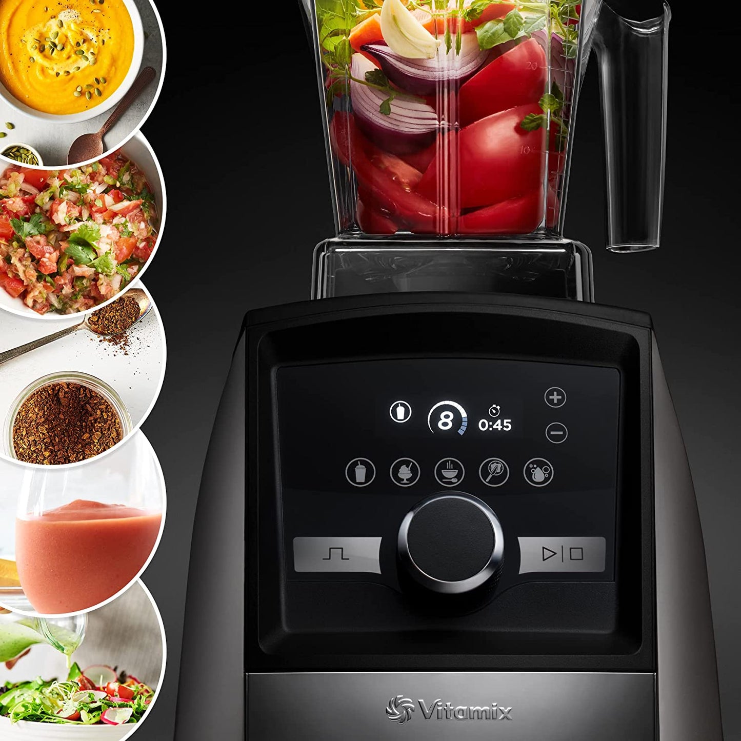 Máy xay sinh tố thông minh Vitamix A3500i Ascent Series - Lớp hoàn thiện bằng thép không gỉ đánh bóng