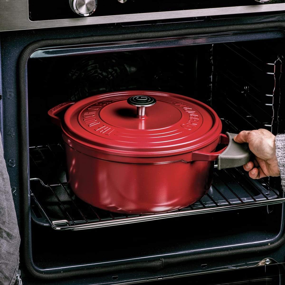 Greenpan Featherweights 24cm Casserole with Lid- Scarlet Red