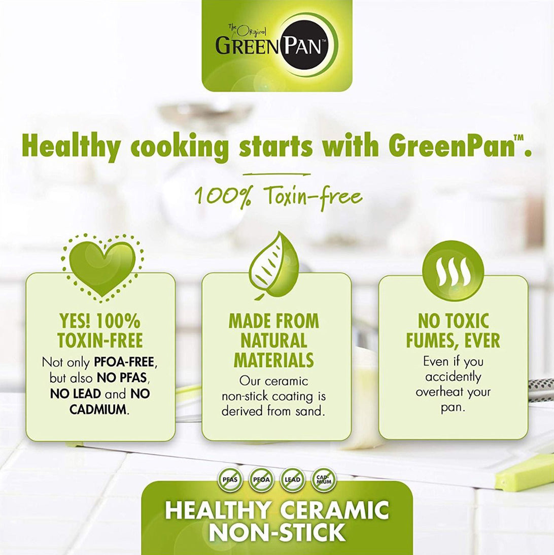 Greenpan Cambridge Quartz Grey 20Cm Deep Frying Pan