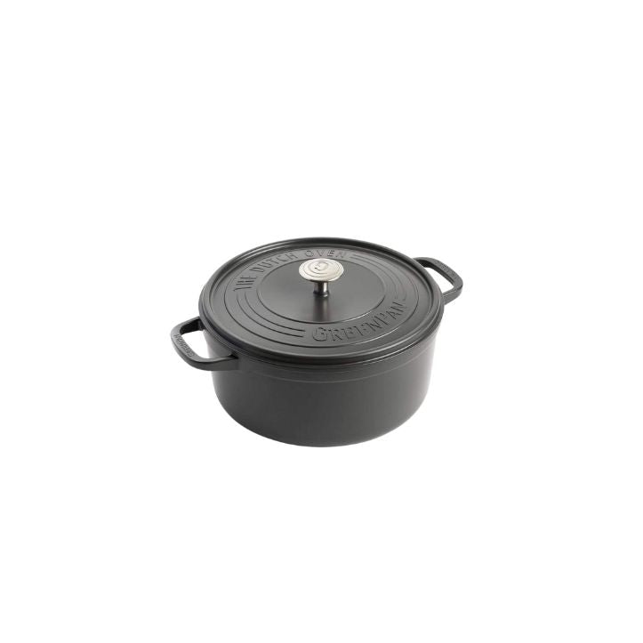 Nồi hầm Greenpan Featherweights 22cm có nắp - Nâu đen