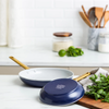 Chảo rán Greenpan Padova 26cm - Xanh dương viền vàng