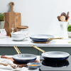 Chảo rán Greenpan Padova 26cm - Xanh dương viền vàng