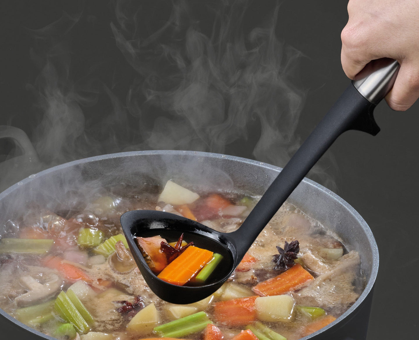 Joseph Joseph Elevate™ Fusion 5-piece Stainless-steel Utensil Set with Compact Stand
