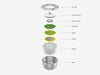 Joseph Joseph Multi-Prep™ 4-piece Multicolour Salad Preparation Set