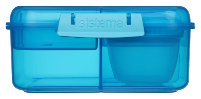 Sistema 1.25L Bento Cube With Yogurt Pot- Blue