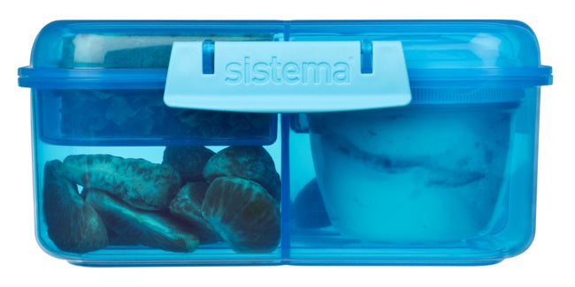 Sistema 1.25L Bento Cube With Yogurt Pot- Blue