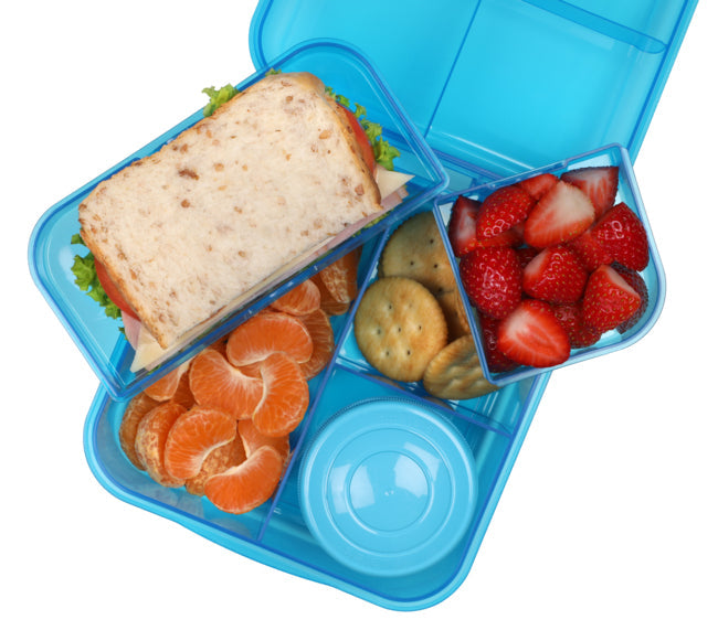 Sistema 1.25L Bento Cube With Yogurt Pot- Blue