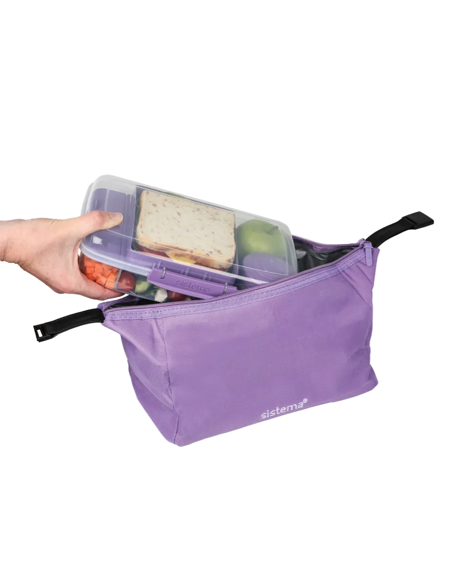 Sistema To Go Bento Lunch Bag- Purple