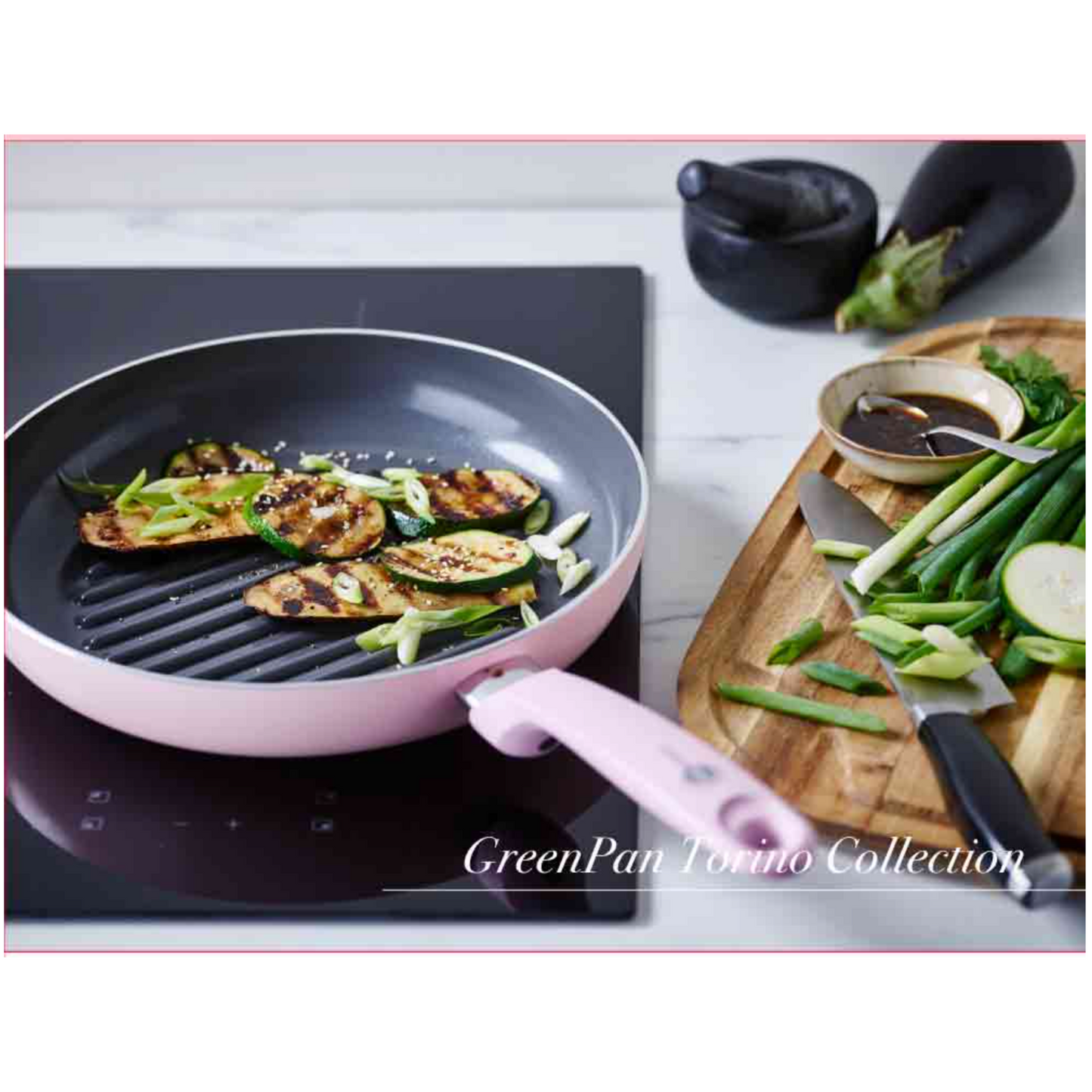 Greenpan Torino Pink - Chảo nướng (28cm)